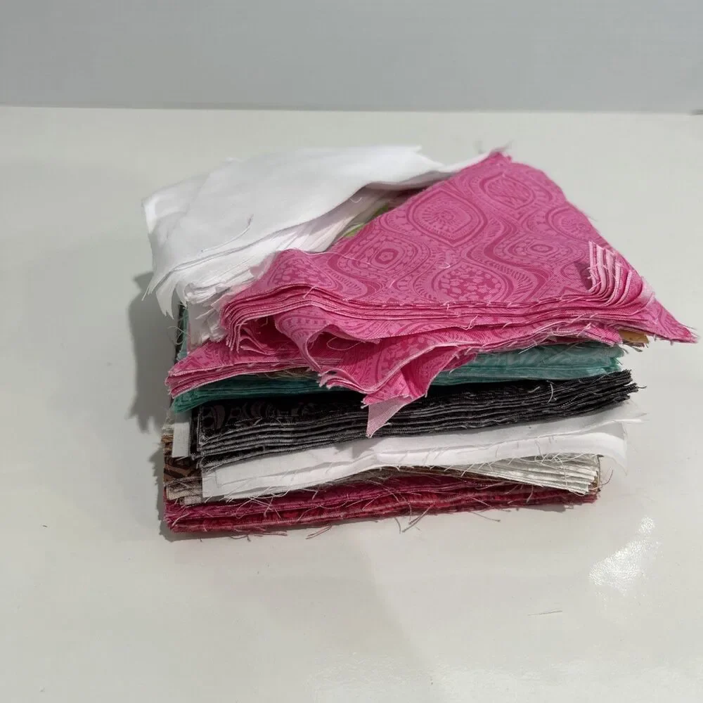 Cotton Quilt Squares & Triangles Pre Cut Fabric Lot 6